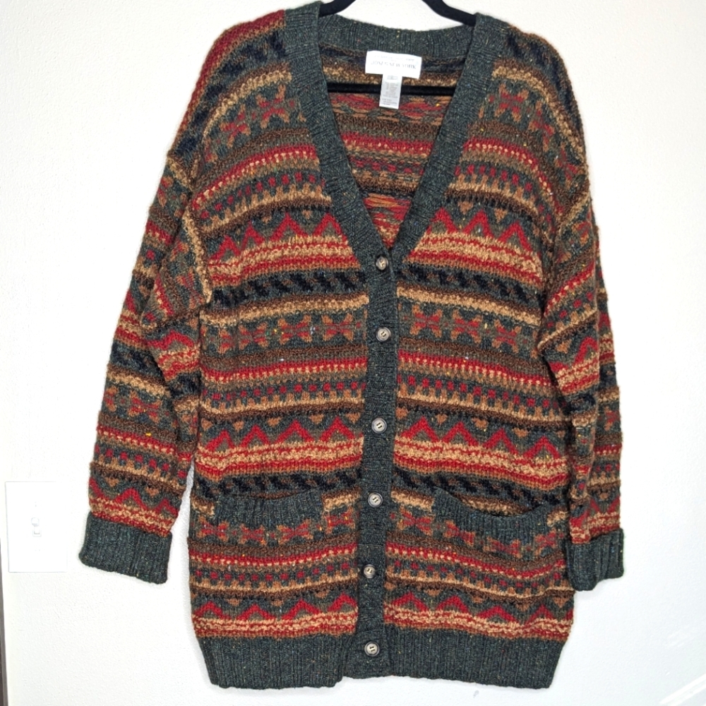 Vintage Hand Knit Wool Cardigan